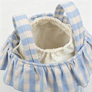 2-in-1 Wickeltasche aus Baumwolle zum Aufhängen am Kinderwagen mit Kordelzug, Wasserdichtem Futter und Großer Kapazität für Babybedarf - Product Image 4