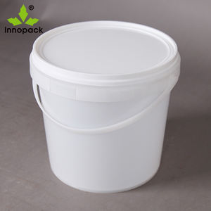Innopack Innopack-5 Eco-Friendly 5L White Plastic <b>Paint</b> Bucket with <b>Lid</b> and Handle Heat Transfer Printing - Product Image 6