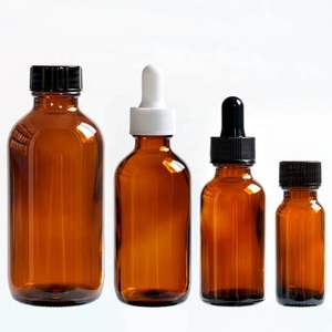 <span class=keywords><strong>Botella</strong></span> de Vidrio Ámbar Transparente con Gotero para Aceites Esenciales y Cuidado de la Piel, Vacía, de 1oz, 2oz, 30ml, 60ml, 250ml, 500ml, 750ml, Estilo Boston - Product Image 3