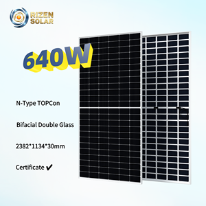 แผงโซลาร์เซลล์แบบ N Type TOPCon สองหน้า กระจกสองชั้น กำลังไฟ 620W-650W โมโนแบบ Half Cut Cell รับประกัน 30 ปี รุ่น RZ610~630M66DG ประสิทธิภาพสูง - Product Image 2