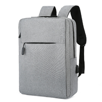 Sac pour ordinateur portable tendance à prix abordable, vente en gros, logo personnalisé, imperméable, géométrique, unisexe, en tissu Oxford, loisirs, 15,6 pouces, avec port USB
