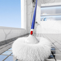 BOOMJOY Brosse douce extensible à 3 sections avec rotation à 360° °   Filaments ronds pour nettoyer les angles morts de la douche et les coins triangulaires