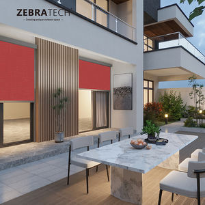 विंडप्रूफ वाटरप्रूफ वाटरप्रूफ शेड मोटर चालित ऊर्ध्वाधर दरवाजा गार्डन शेड जिपर बाहरी रोलर अंधा - Product Image 5