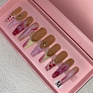 <span class=keywords><strong>Uñas</strong></span> Postizas <span class=keywords><strong>Acrílicas</strong></span> Gruesas de Alta Calidad, Hechas a Mano, 10/30 Piezas, <span class=keywords><strong>Uñas</strong></span> Postizas Pintadas a Mano - Product Image 6