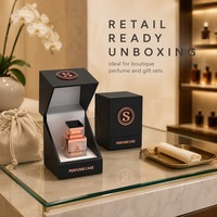Boîte d'emballage de parfum de luxe à couvercle incliné avec logo personnalisé or rose pour coffret cadeau beauté CNC