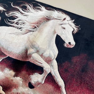 Alfombra de <span class=keywords><strong>caballo</strong></span> blanco de 60*90cm, suministro del fabricante, tapiz de <span class=keywords><strong>caballo</strong></span> modal tejido, decoración de pared. - Product Image 6