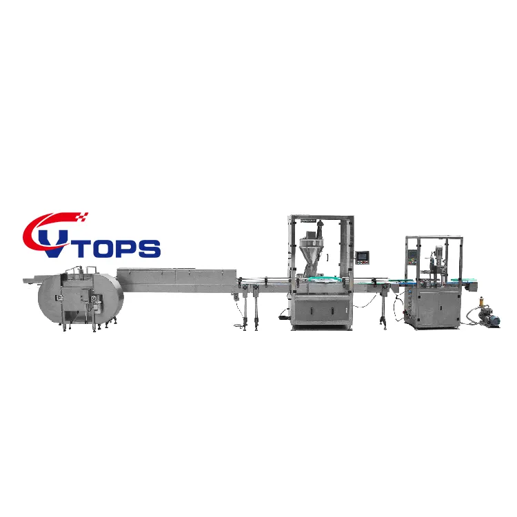 CE Standard Automatico di Latte In Polvere Barattolo di latta di Riempimento Macchina di Aggraffatura