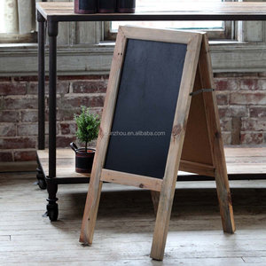 OEM moderno <span class=keywords><strong>grande</strong></span> independiente de doble cara de metal negro A-Frame <span class=keywords><strong>pizarra</strong></span> letrero magnético de pared de madera <span class=keywords><strong>pizarra</strong></span> - Product Image 2