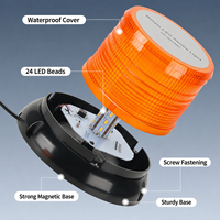 Luz Estroboscópica LED, Luces de Conducción, Luz para Montacargas, Autobús Escolar, Vehículo de Ingeniería de Tráfico, Amarillo, Azul, Rojo, Foco Magnético para Techo