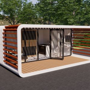 Mini maison a cadre grande cabine de bureau de luxe extérieure <span class=keywords><strong>pas</strong></span> de cuisine, <span class=keywords><strong>pas</strong></span> de salle de bain maisons modulaires maison complète Trans Am boîtes de construction - Product Image 2