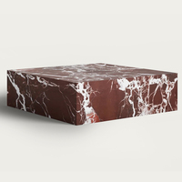 Table basse en marbre massif Dream Home, style cube épais, pour salon moderne, meubles de maison