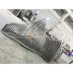 Usine en gros taille personnalisée décoration extérieure bonne qualité nouveau style finition personnalisée jardin Sculpture en acier inoxydable - Product Image 2