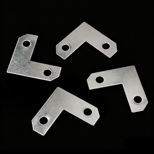 L-Shaped Corner Bracket Metal Silver Right Angled <b>Small</b> Size Durable Connector For Picture Frame <b>Mirror</b> Window Door Fixing - Product Image 2
