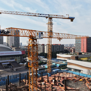 Dahan Flat Top Tower <span class=keywords><strong>Crane</strong></span> QTZ250-7025 yang Dapat Disesuaikan, 12/16 Ton, Rentang Angkat 30m-70m, Momen Angkat 250t.m, Tinggi Maksimum 333m, Motor Inti PLC - Product Image 3