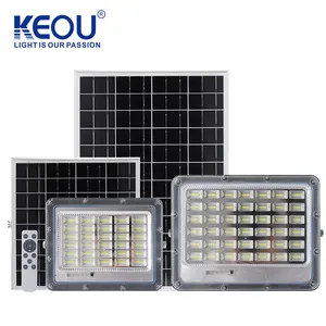 KEOU 도매 100 와트 200 와트 방수 ip65 야외 조명 LED 태양 홍수 빛 정원