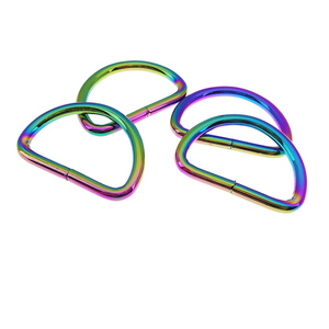 Venta al por mayor Metal 1 pulgada Arco Iris D medio anillo <span class=keywords><strong>Dee</strong></span> hebilla para bolso de mano - Product Image 5