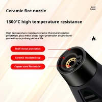 Briquet de sécurité rechargeable coupe-vent Flamme bleue Accessoires pour fumer des cigares Vente en gros de carburant au butane Logo personnalisé