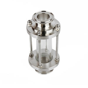 Verre de vue droit à pince en acier inoxydable sanitaire de 1.5 po avec coque de protection - Product Image 2