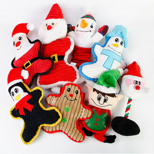 Juguete de Peluche para Perro con Forma de Hueso Navideño, con Sonido, Tela de Doble Capa Reforzada, Suave y Duradero para Juego Interactivo - Product Image 1