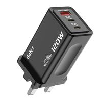 Chargeur PD 120W, charge rapide QC 3.0, USB Type C, chargeur rapide, prise US, adaptateur secteur USB-C 120W
