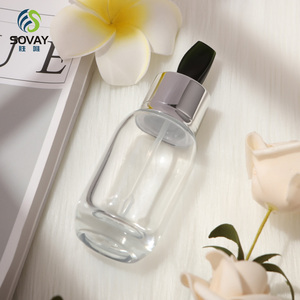 Botellas <span class=keywords><strong>de</strong></span> Vidrio Ovaladas Transparentes <span class=keywords><strong>de</strong></span> 30 ml (1 oz) con Gotero, Envase para Aceites Esenciales, Personalizables con Acabado Esmerilado y Gotero Dorado y Plateado - Product Image 6