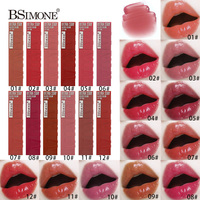 Encre à lèvres hydratante effet miroir, non-collante, waterproof, longue tenue, couvrance totale, 12 teintes, OEM ODM, étiquette privée personnalisée