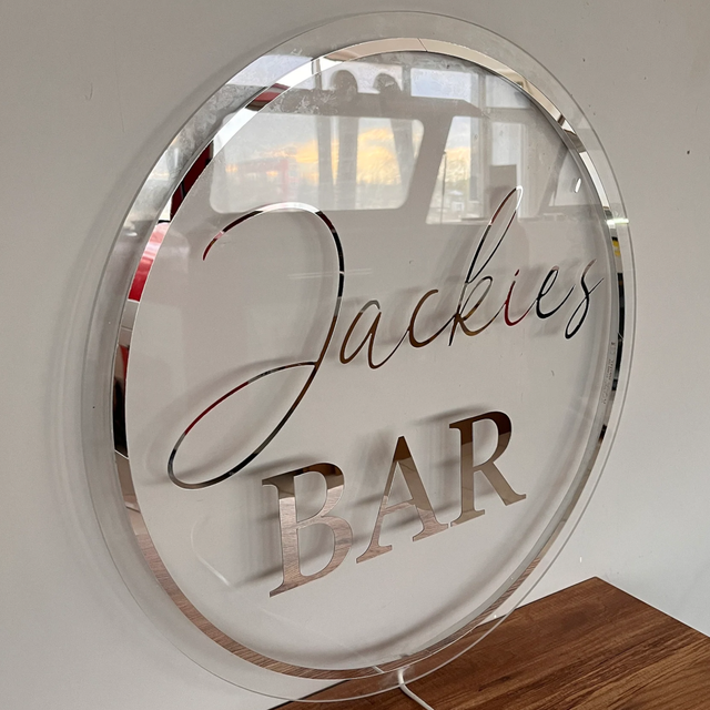 Round Outdoor Acrylic Light Box Sign 3D Led Advertising Light Box