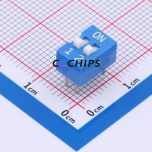 DS-02-B-T DIP Switch Through hole Component (THT) Switch Single Pole Single Throw 2 2.54mm 25mA - Product Image 1
