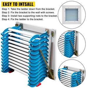 Échelle de <span class=keywords><strong>grenier</strong></span> électrique avec télécommande, échelle de <span class=keywords><strong>grenier</strong></span> pliante en aluminium robuste, escalier rétractable automatique pour charge de 330 lb - Product Image 4