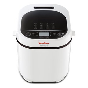 เครื่องทำขนมปังไฟฟ้า Moulinex Pain Dore สำหรับใช้ในบ้าน ทำจากพลาสติก ขนาด 1 กก. 600 วัตต์ 12 โปรแกรม สีขาวและสีดำ ภาษาอังกฤษ - Product Image 3