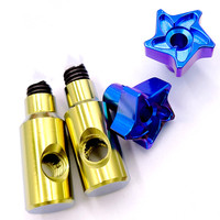 FOXTI CX0097 GR5 Or Vert Violet Moto Push Rod Billet Levier Pivot Frein Radial Maître-cylindre Poli Anodisé Boulons