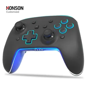 TOPWOLF BT Wireless Game Controller for Nintendo Switch With Blue Light Joystick and PC joy stick game control pc gamepad joypad