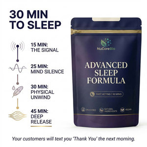 Poudre de soutien au sommeil OEM ODM Marque Privée Ashwagandha <span class=keywords><strong>L</strong></span>-Théanine Magnésium Extrait de Racine de Valériane Mélange Relaxant pour un Sommeil Profond - Product Image 2