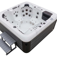 Promotion en stock : Bain à remous extérieur 6 places avec 58 jets de massage, système Balboa, pour maison et hôtel JW-2205