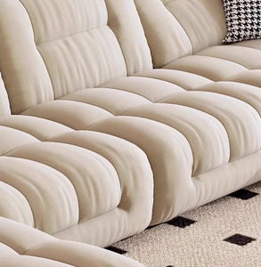 Espacio Minimalista Moderno, Cabina Eléctrica, Sala <span class=keywords><strong>de</strong></span> Estar Funcional, Apartamento Pequeño para Tres Personas, Sofá <span class=keywords><strong>de</strong></span> Cuero Estilo Crema Francés - Product Image 5