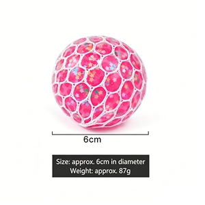 Pelota Antiestrés de Silicona con Sonido, Juguete Pequeño para Descomprimir, Diseño de Uva, Popular en Redes Sociales - Product Image 5