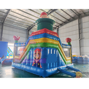 <span class=keywords><strong>Château</strong></span> gonflable <span class=keywords><strong>à</strong></span> thème directement de l'usine avec design Plante Piranha pour la location d'événements scolaires et de carnavals - Product Image 4