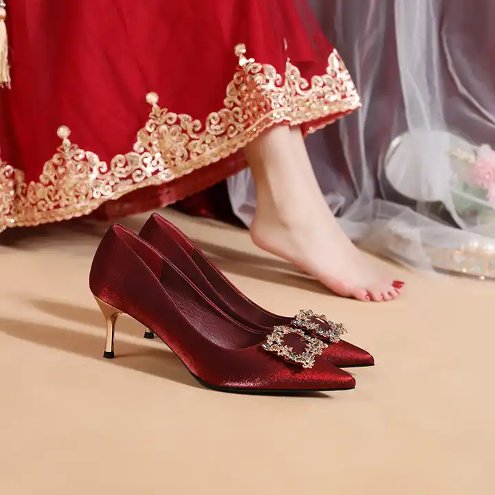 Buy Red Sequin Heels Online In India - Etsy India