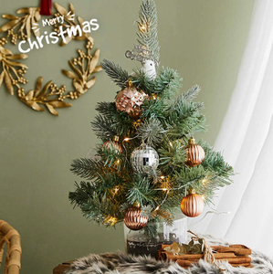 DAMAI - Mariposas Navideñas al por Mayor para Decoración de Mini Árboles de Navidad con Base de Madera Maciza para Adornos de Decoración del Hogar - Product Image 4