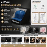 Caja de Embalaje de Cartón Blanco con Recubrimiento UV y Grabado en Relieve, Plegable, Diseño Personalizado de Fábrica con 30 Años de Experiencia, para Gorras de Béisbol