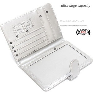 Porta Pasaportes de Cuero PU con Logotipo Personalizado, de Alta Calidad, con Bloqueo RFID y Cierre Magnético para Tarjetas de <span class=keywords><strong>Crédito</strong></span> y de Identificación - Product Image 3