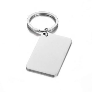 30*50mm Custom Rectangle Carabiner <b>Keychain</b> Personalized Mirror Polished Stainless Steel Fashion Vintage Blank Tag DIY Logo - Product Image 5