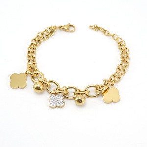 ZOGXIN Charm Bracelet Gold Zinc Alloy Star Flower Pendant Women's Jewelry Gift - Product Image 5
