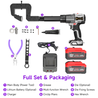 Pistolet perforateur portable de type C alimenté au lithium avec lames interchangeables, coupe-trou intelligent haute efficacité pour tuyaux galvanisés