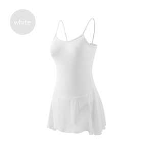 Trẻ Em Của Yếm Trong Váy Thể Dục Thể Dục Leotards Voan Spandex Cotton Spandex Múa Ba Lê Mặc Leotards Với Váy - Product Image 6