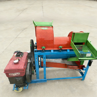 Machine à battre le grain multifonctionnelle pour le maïs, le blé, le sorgho et le soja |   Petit moteur diesel portable 4000 kg/h 3-4 kW