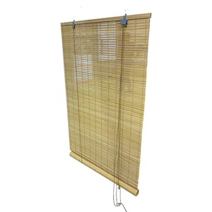 Persianas Enrollables de Bambú con Diseño Tradicional Sencillo y Brillante, Patrón Horizontal Natural, con Formato de Cuerda para Ventanas, Técnica Simple - Product Image 3