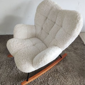Eddy Fabric-mecedora moderna para guardería, sillón balancín tapizado con respaldo alto, nuevo diseño - Product Image 3