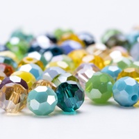 Perles en verre cristal lâches à 32 facettes, rondes, pour bracelet, collier, chapelet cousu main, bijoux DIY, en vrac