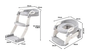 Pot pour <span class=keywords><strong>bébé</strong></span> en plastique avec échelle 3 en 1, pot multifonctionnel pliable, siège <span class=keywords><strong>réducteur</strong></span> de toilettes pour l'apprentissage de la propreté des bébés - Product Image 2